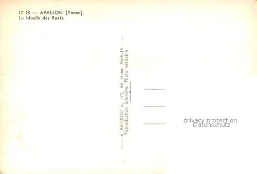 AK / Ansichtskarte Avallon Moulin des Ruats Avallon