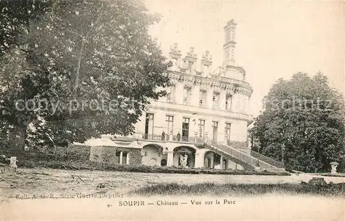 AK / Ansichtskarte Soupir Chateau Vue sur le Parc Soupir
