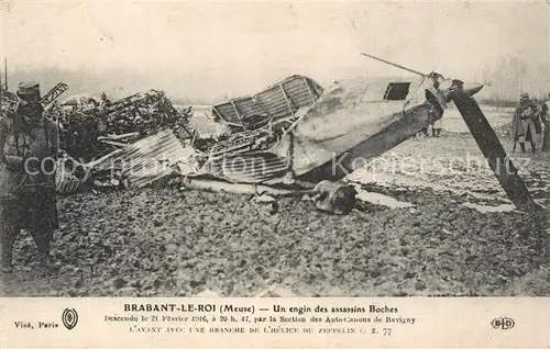 AK / Ansichtskarte Brabant le Roi Un engin des assassins Boches Brabant le Roi