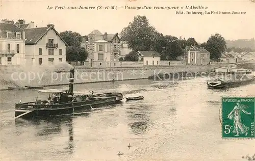 AK / Ansichtskarte La_Ferte sous Jouarre Passage dun remorqueur l Abeille La_Ferte sous Jouarre