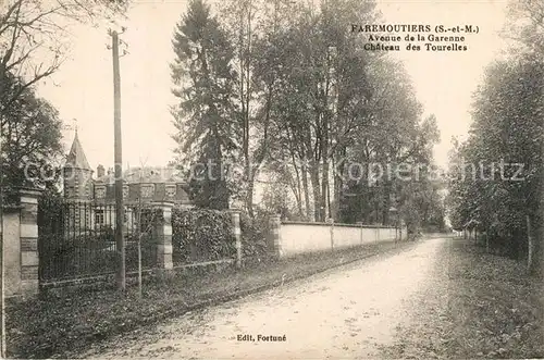 AK / Ansichtskarte Faremoutiers Avenue de la Garenne Chateau des Tourelles Faremoutiers