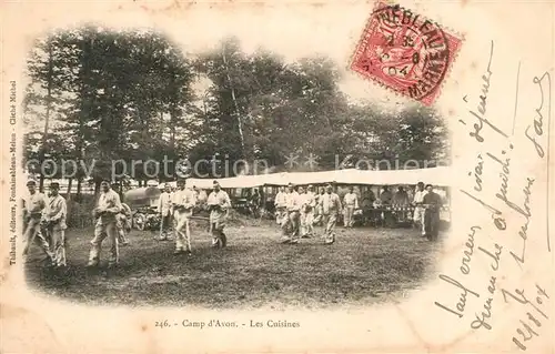 AK / Ansichtskarte Fontainebleau_Seine_et_Marne Camp dAvon Les Cuisines Fontainebleau_Seine