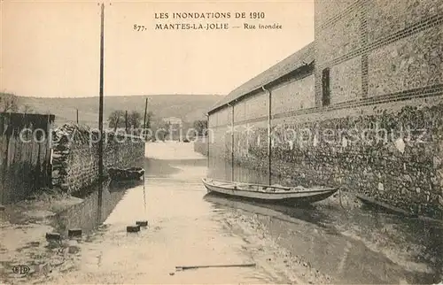 AK / Ansichtskarte Mantes la Jolie Rue inondee Mantes la Jolie