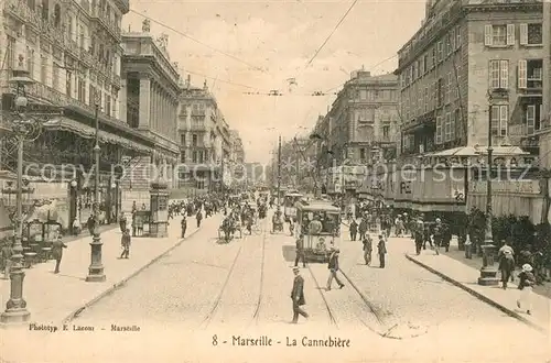 AK / Ansichtskarte Marseille_Bouches du Rhone La Cannebiere Marseille