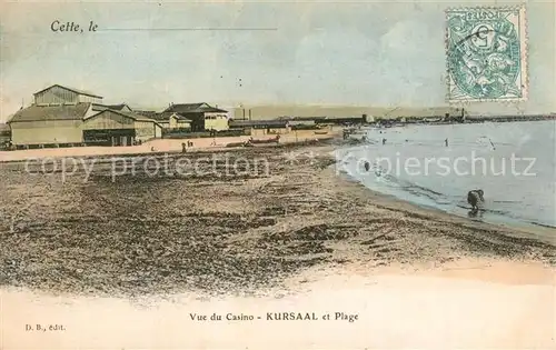 AK / Ansichtskarte Cette_Sete Vue du Casino Kursaal et Plage 