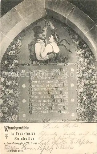 AK / Ansichtskarte Frankfurt_Main Wandgemaelde Ratskeller Frankfurt Main