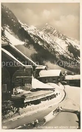 AK / Ansichtskarte Gerstruben Hueoefatz Panorama Winteraufnahme Gerstruben