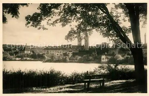 AK / Ansichtskarte Waldsee_Bad Kirche Seeufer Waldsee_Bad