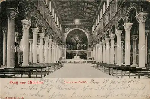 AK / Ansichtskarte Muenchen Inneres der Basilika Muenchen