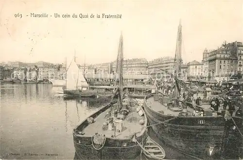 AK / Ansichtskarte Marseille_Bouches du Rhone Hafen La Fraternite Marseille