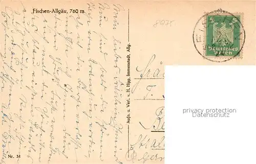 AK / Ansichtskarte Fischen_Allgaeu Bergpanorama Fischen Allgaeu