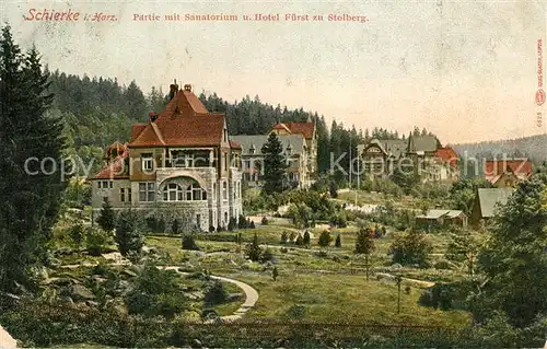 AK / Ansichtskarte Schierke_Harz Sanatorium Hotel Fuerst zu Stolberg Schierke Harz