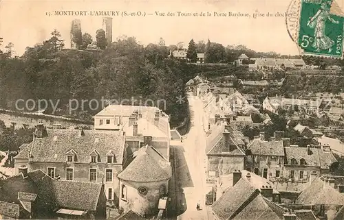 AK / Ansichtskarte Montfort l_Amaury Vue des Tours et de la Porte Bardoue prise du clocher Montfort l Amaury