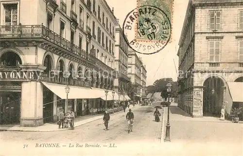 AK / Ansichtskarte Bayonne_Pyrenees_Atlantiques La Rue Bernede Bayonne_Pyrenees