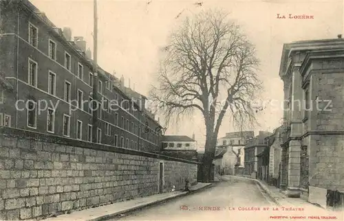 AK / Ansichtskarte Mende La College et la Theatre Mende