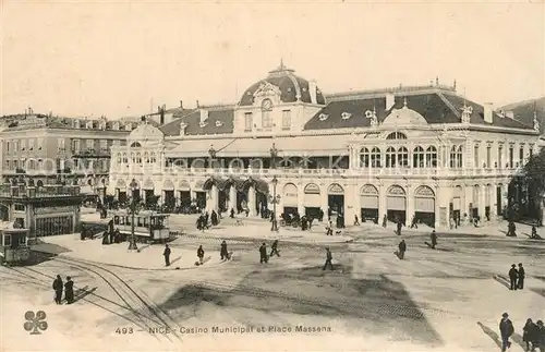 AK / Ansichtskarte Nice_Alpes_Maritimes Casino Municipal et Place Massena Nice_Alpes_Maritimes