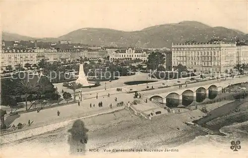 AK / Ansichtskarte Nice_Alpes_Maritimes Vue densemble des Nouveaux Jardins Nice_Alpes_Maritimes