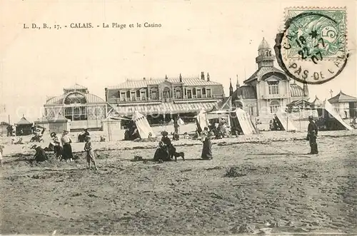 AK / Ansichtskarte Calais La Plage et le Casino Calais