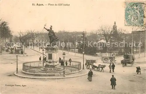 AK / Ansichtskarte Agen_Lot_et_Garonne Place du XIV Juillet Agen_Lot_et_Garonne