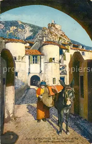 AK / Ansichtskarte Entrevaux Le vieux Pont et la Citadelle Entrevaux