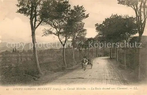 AK / Ansichtskarte Clermont_Ferrand_Puy_de_Dome Coupe Gordon Bennett Circuit Michelin La Route descend vers Clermont Clermont_Ferrand