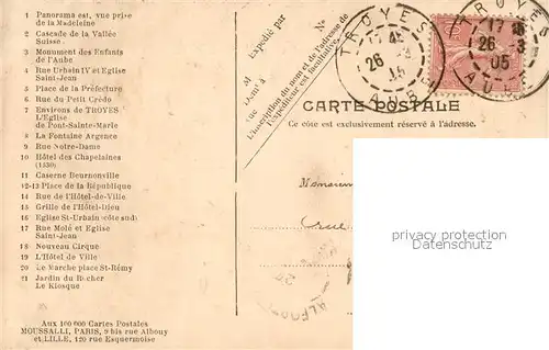 AK / Ansichtskarte Troyes_Aube Vue partielle Troyes Aube