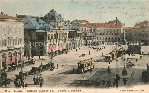 AK / Ansichtskarte Nice_Alpes_Maritimes Casino Municipal Place Massena Nice_Alpes_Maritimes