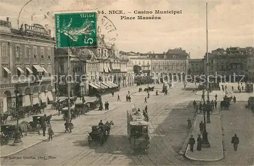 AK / Ansichtskarte Nice_Alpes_Maritimes Casino Municipal Place Massena Nice_Alpes_Maritimes