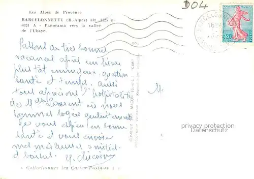 AK / Ansichtskarte Barcelonnette Panorama aerienne vers la vallee de l Ubaye Barcelonnette