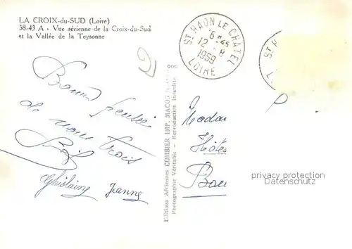 AK / Ansichtskarte La_Croix du Sud Vue aerienne et la Vallee de la Teysonne 