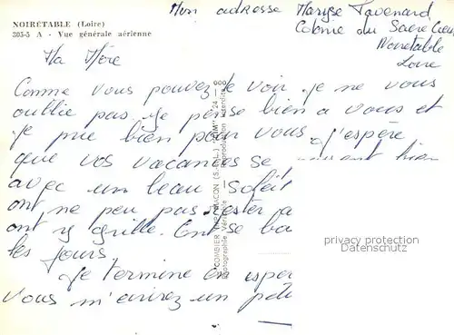 AK / Ansichtskarte Noiretable Vue generale aerienne Noiretable