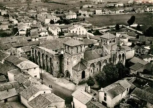 AK / Ansichtskarte Champdieu Vue aerienne Quartier de l Eglise Champdieu