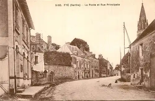 AK / Ansichtskarte Fye Poste et Rue Principale Fye