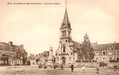 AK / Ansichtskarte Saint Ouen en Belin Place de l`Eglise Saint Ouen en Belin