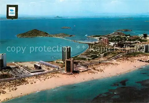 AK / Ansichtskarte La_Manga_del_Mar_Menor Fliegeraufnahme Club Nautico y Hotel Cavanna La_Manga_del_Mar_Menor