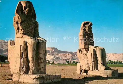 AK / Ansichtskarte Theben_Egypt Memmon Colossi Theben Egypt