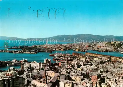 AK / Ansichtskarte Genua_Genova_Liguria Fliegeraufnahme Port Genua_Genova_Liguria