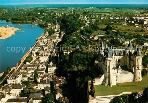 AK / Ansichtskarte Saumur Fliegeraufnahme Chateau  Saumur