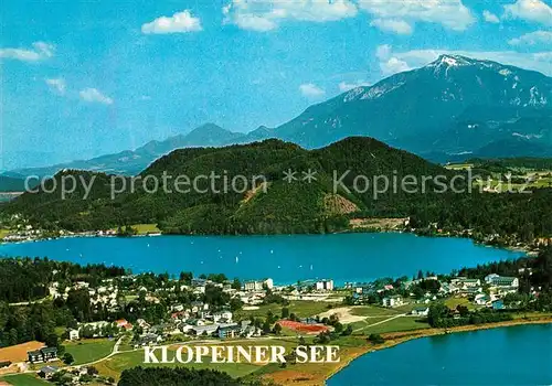 AK / Ansichtskarte Klopeinersee Fliegeraufnahme Seelach Petzen Kleinsee  Klopeinersee