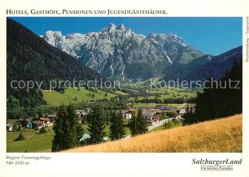 AK / Ansichtskarte Salzburger_Land Tennengebirge  Salzburger_Land