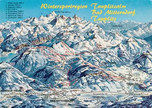 AK / Ansichtskarte Bad_Mitterndorf Tauplitzalm Tauplit Skigebiet Bad_Mitterndorf