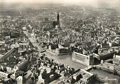 AK / Ansichtskarte Strasbourg_Alsace Fliegeraufnahme Strasbourg Alsace