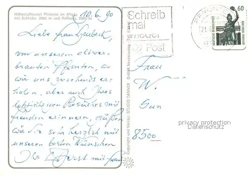 AK / Ansichtskarte Pfronten mit Schlicke Rossberg Pfronten