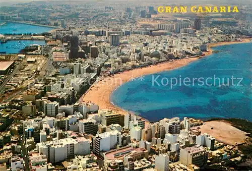 AK / Ansichtskarte Las_Canteras Fliegeraufnahme mit Strand Las_Canteras