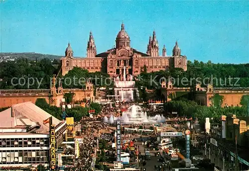 AK / Ansichtskarte Barcelona_Cataluna Parque de Montjuiche Palacio Nacional Barcelona Cataluna