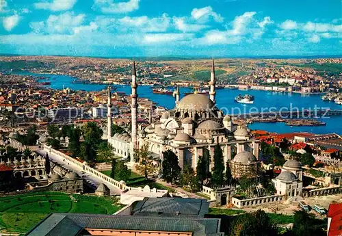 AK / Ansichtskarte Istanbul_Constantinopel Fliegeraufnahme Soliman mosque Istanbul_Constantinopel