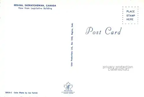 AK / Ansichtskarte Regina_Saskatchewan View from Legislative Building Regina Saskatchewan