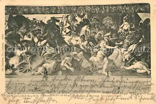 AK / Ansichtskarte Wuerzburg Gobalin Schloss Alexanderschlacht Wuerzburg