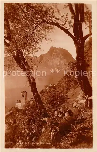AK / Ansichtskarte Gandria_Lago_di_Lugano Panorama Kirche Gandria_Lago_di_Lugano