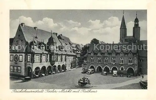 AK / Ansichtskarte Goslar Markt Rathaus Goslar